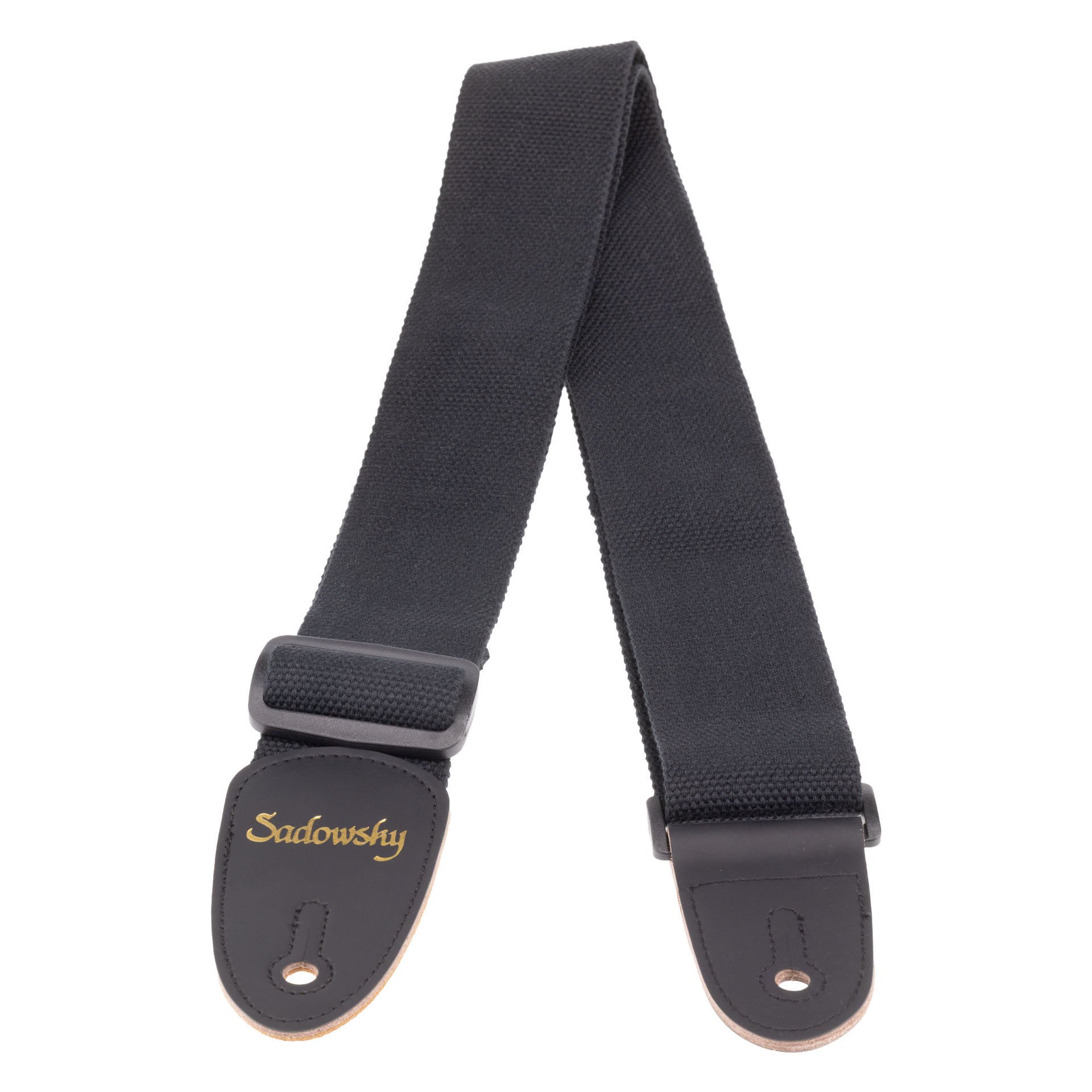 Non-Slip Cotton Guitar Strap - Black, 50 mm Width